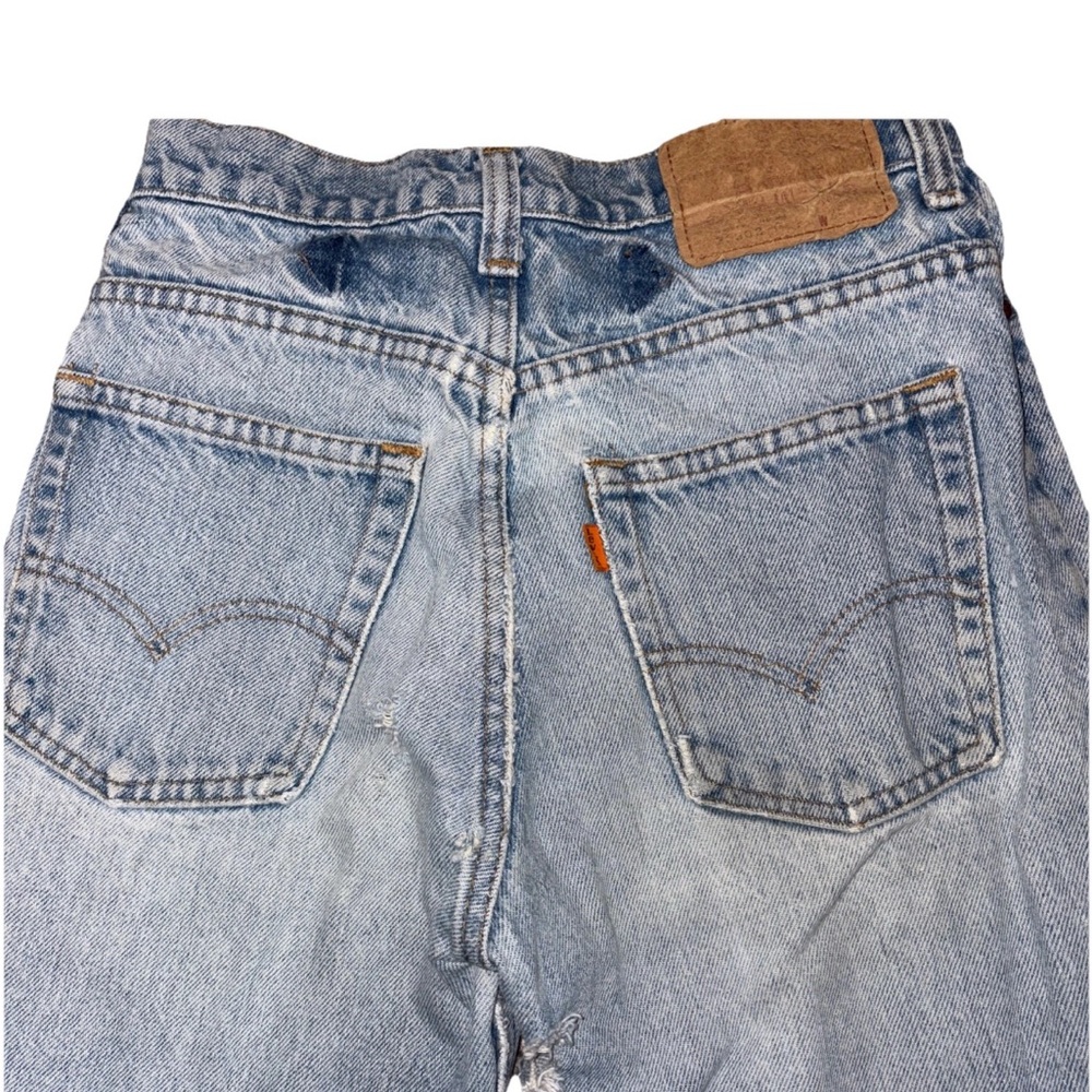 Rare Vintage 1980s 501 Button Levis Denim Jeans Orange Tab Women SZ 24/32 Inseam - Picture 5 of 11